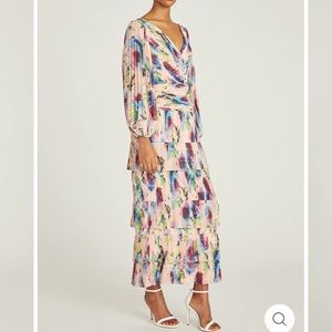 Theia ELLIS PLEATED ANKLE DRESS NWT